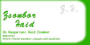 zsombor haid business card